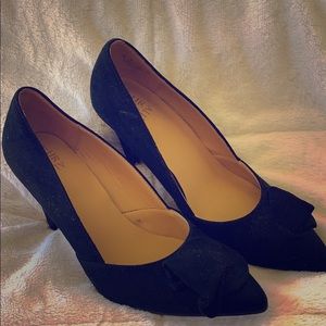 Naturalizer Black Suede 3” Heel Shoes